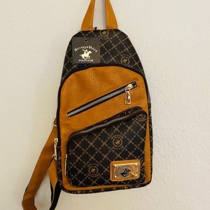 NWT Beverly Hills Polo Club Leather Backpack